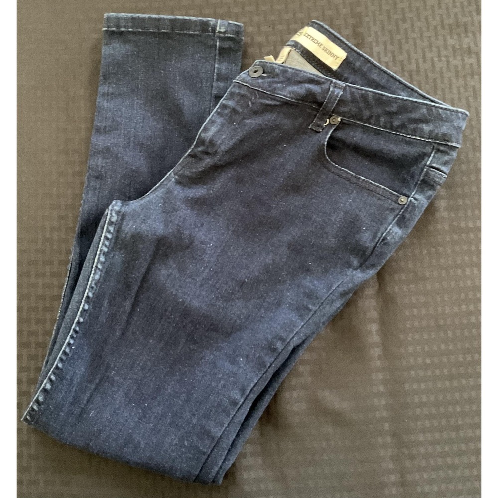 Charlotte‎ Russe Jeans Womens 12S Extreme Skinny Stretch Denim Pants Dark Wash